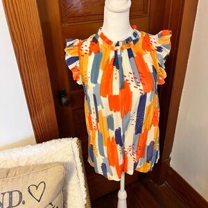 ELF Multicolor Abstract Blouse